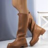 D/CEO Black patent leather insulated boots Campi