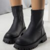 D/CEO Black patent leather insulated boots Campi