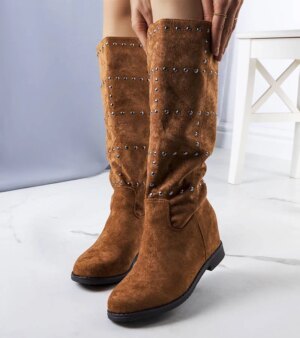 D/CEO Black patent leather insulated boots Campi
