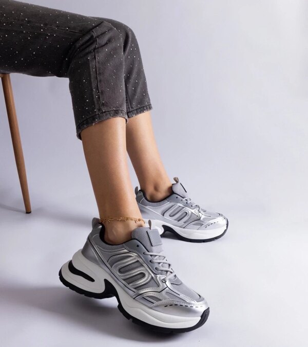 D/CEO Garza silver women's sports sneakers