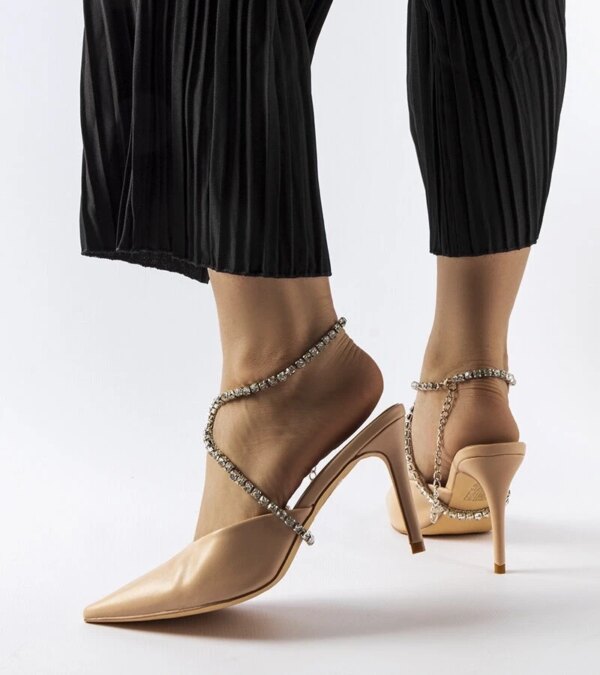 D/CEO Orange neon Lorine stiletto pumps