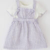 DEFACTO 2 piece Regular Fit Crew Neck Gingham Woven Set