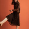 DEFACTO A Cut Animal Siphon Lined Elastic Band Midi Skirt