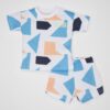 DEFACTO Baby Boy 2-Piece Set Patterned Short Sleeve T-Shirt Top Elastic Waist Shorts Bottom
