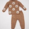 DEFACTO Baby Boy Bear Printed Sweater Bottom Set of 2