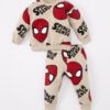DEFACTO Baby Boy Marvel Comics Sweatshirt Sweatpants 2-piece Set