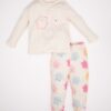 DEFACTO Baby Girl Pajama Set Printed Long Sleeve Top Long Bottom