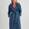 DEFACTO Belted Long Jean Jacket