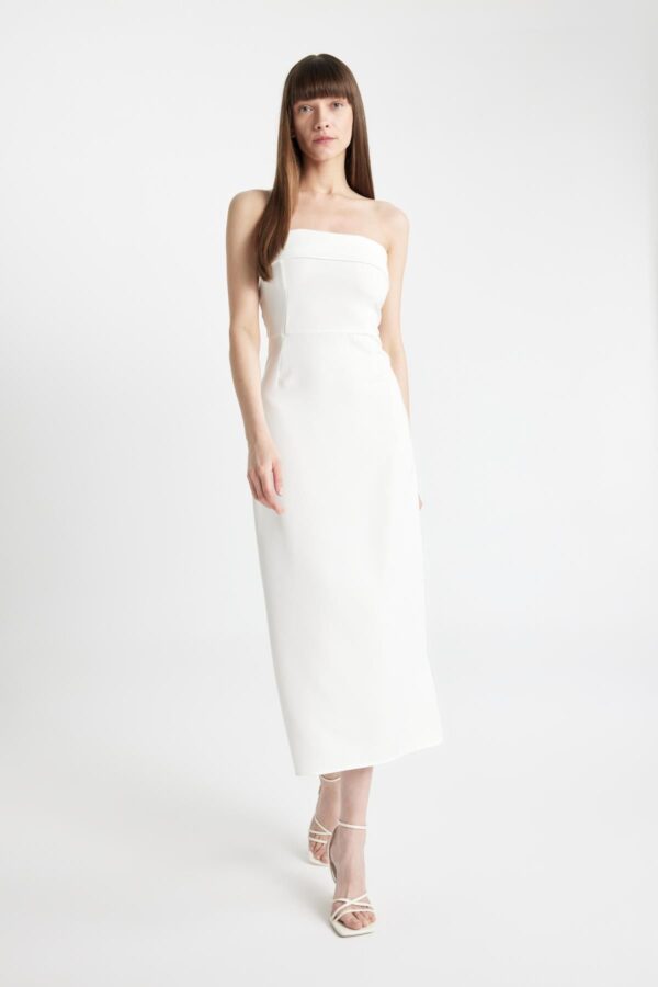 DEFACTO Bodycon Strapless Sleeveless Maxi Dress