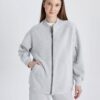 DEFACTO Bomber College Collar Soft Furry Cardigan Inside