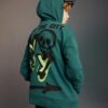 DEFACTO Boy Oversize Wide Pattern Back Printed Hooded Sweatshirt