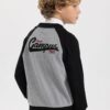 DEFACTO Boys College Collar Embroidered Snap Closure Double Pocket Seasonal Light Thin Bomber Cardigan