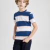 DEFACTO Boys' Crew Neck Striped Short Sleeve T-Shirt