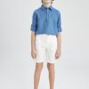 DEFACTO Boy's Gabardine Basic Shorts