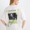 DEFACTO Cool Beetlejuice Oversize Wide Pattern Crew Neck Printed Short Sleeve T-Shirt