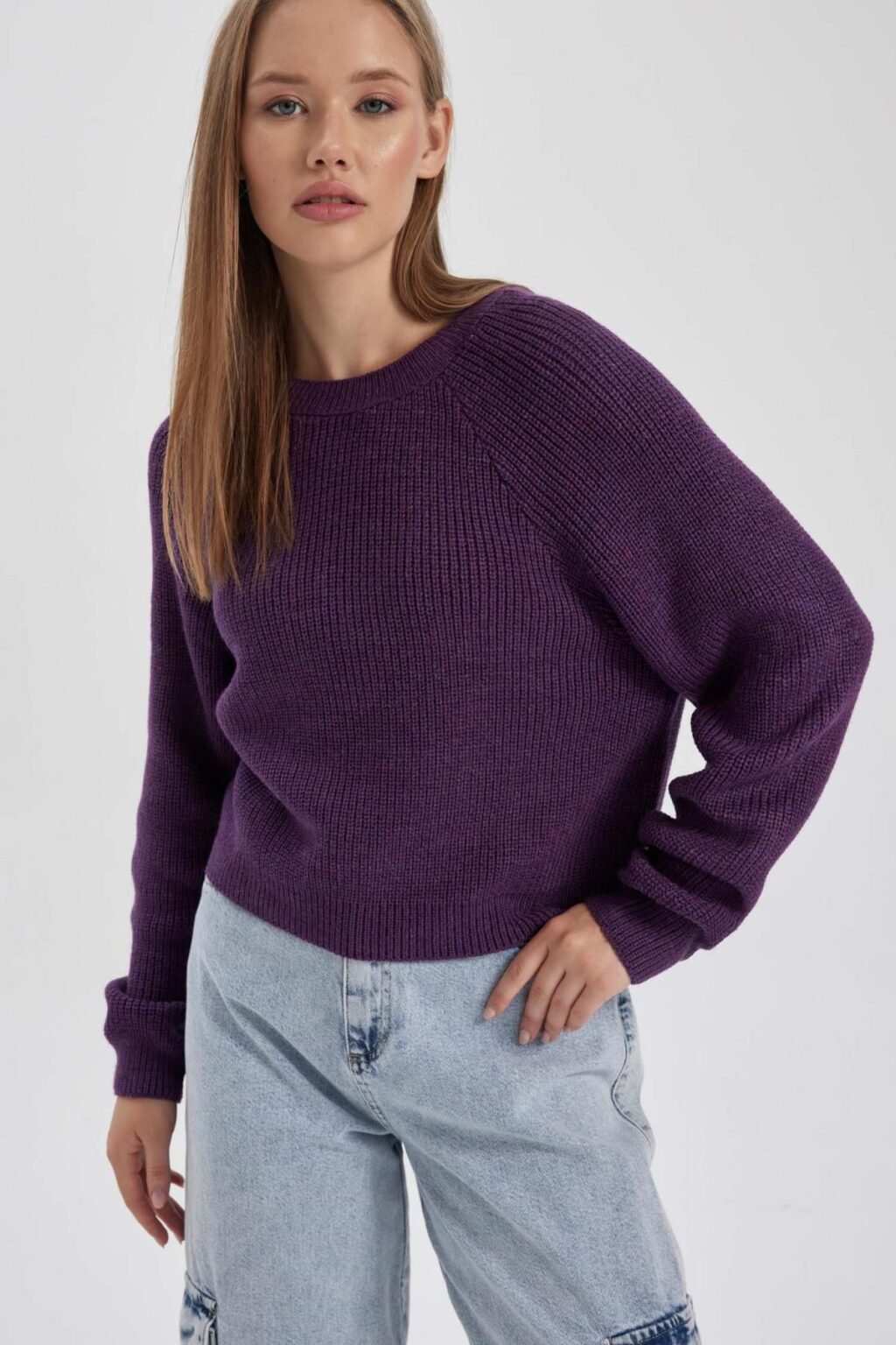 DEFACTO Cool Regular Fit Crew Neck Basic Sweater