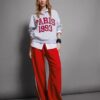 DEFACTO Cool Wide Leg Wide Leg Sweatpants Sweatpants Wide Leg Elastic Waist Laced Striped