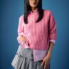 DEFACTO Coool Oversize Wide Pattern Crew Neck Knitwear Sweater