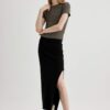 DEFACTO Corduroy Camisole Maxi Skirt