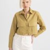 DEFACTO Crop Gabardine Long Sleeve Shirt