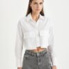 DEFACTO Crop Gabardine Long Sleeve Shirt