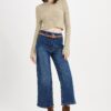 DEFACTO Culotte High Waist Short Wide Leg Jean Washed Trousers