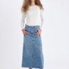 DEFACTO Fashion Fit Pocketed Maxi Jean Skirt