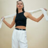 DEFACTO Fitted Halter Collar Ribbed Camisole Singlet