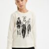 DEFACTO Girl Relax Fit Crew Neck Printed Long Sleeve T-Shirt
