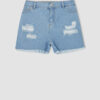DEFACTO Girl's Mom Fit Ripped Detailed Shorts