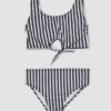 DEFACTO Girl's Striped Bikini Set