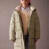 DEFACTO Girl's Water Repellent Hooded Long Coat