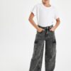 DEFACTO Girls Wide Leg Cargo Pocket Wide Leg Jeans