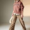 DEFACTO Girl's Wide Leg Velvet Sweatpants