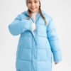 DEFACTO Hooded Fleece Lined Coat