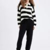 DEFACTO Jogger Knitted Pants Pocket Basic Straight Waist Elastic Laced