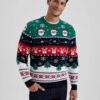 DEFACTO New Year's Themed Standard Fit Patterned Crew Neck Sweater