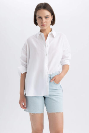 DEFACTO Oversize Fit Voile Long Sleeve Shirt
