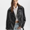 DEFACTO Oversize Fit Water Repellent Faux Leather Jacket