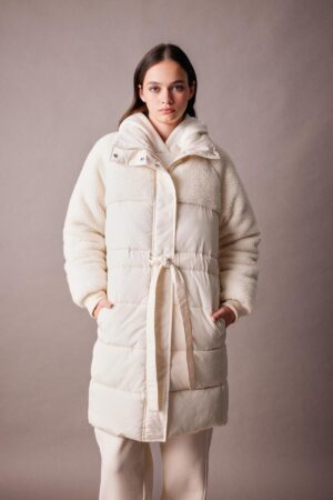 DEFACTO Oversize Wide Cut Faux Für Detailed Quilted Puffer Coat Parka