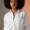 DEFACTO Oversize Wide Fit Poplin Long Sleeve 100% Cotton Shirt