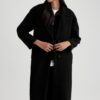 DEFACTO Oversize Wide Mold Double Breasted Collar Woolen Buttoned Long Cashmere Coat