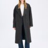 DEFACTO Oversize Wide Mold Jacket Collar Buttoned Long Cashmere Coat