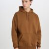 DEFACTO Oversize Wide Pattern Hooded Kangaroo Pocket Basic Plain Sweatshirt