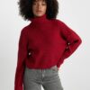 DEFACTO Oversize Wide Pattern Red Turtleneck Knitwear Sweater