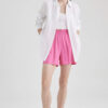 DEFACTO Paperbag Fit Viscose High waist Wide Leg Short