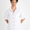 DEFACTO Regular Fit Button Down Collar Plain Cotton Blend Long Sleeve Shirt