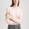 DEFACTO Regular Fit Crew Neck Basic Plain Knitwear Sweater