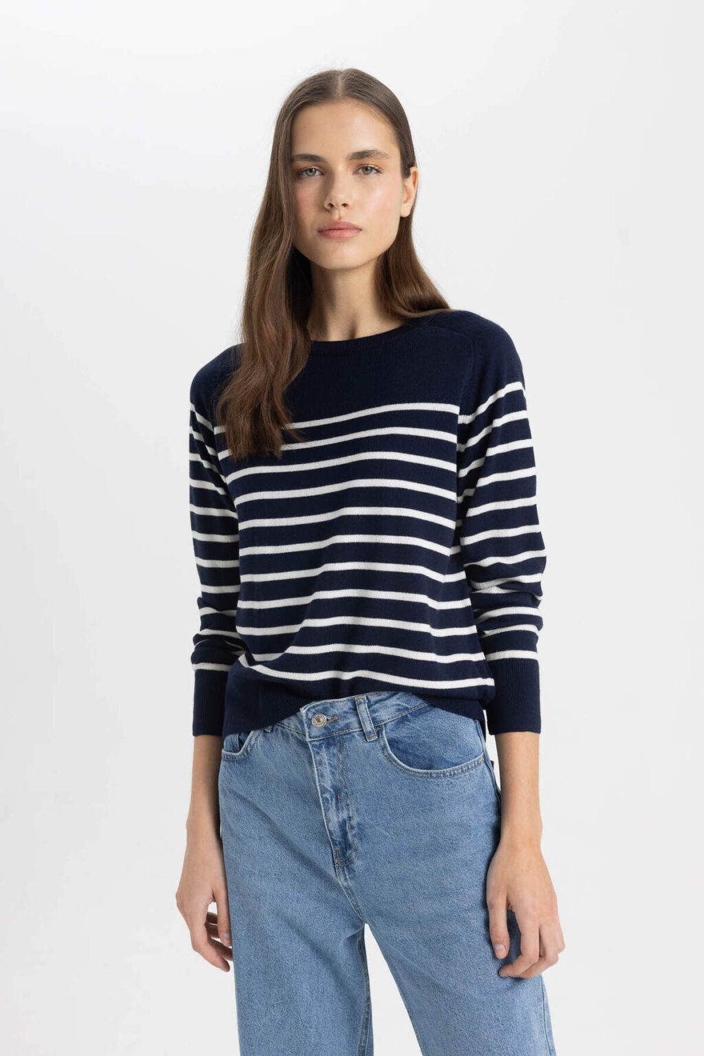 DEFACTO Regular Fit Crew Neck Basic Sweater