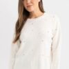DEFACTO Regular Fit Crew Neck Stone Knitted Sweater